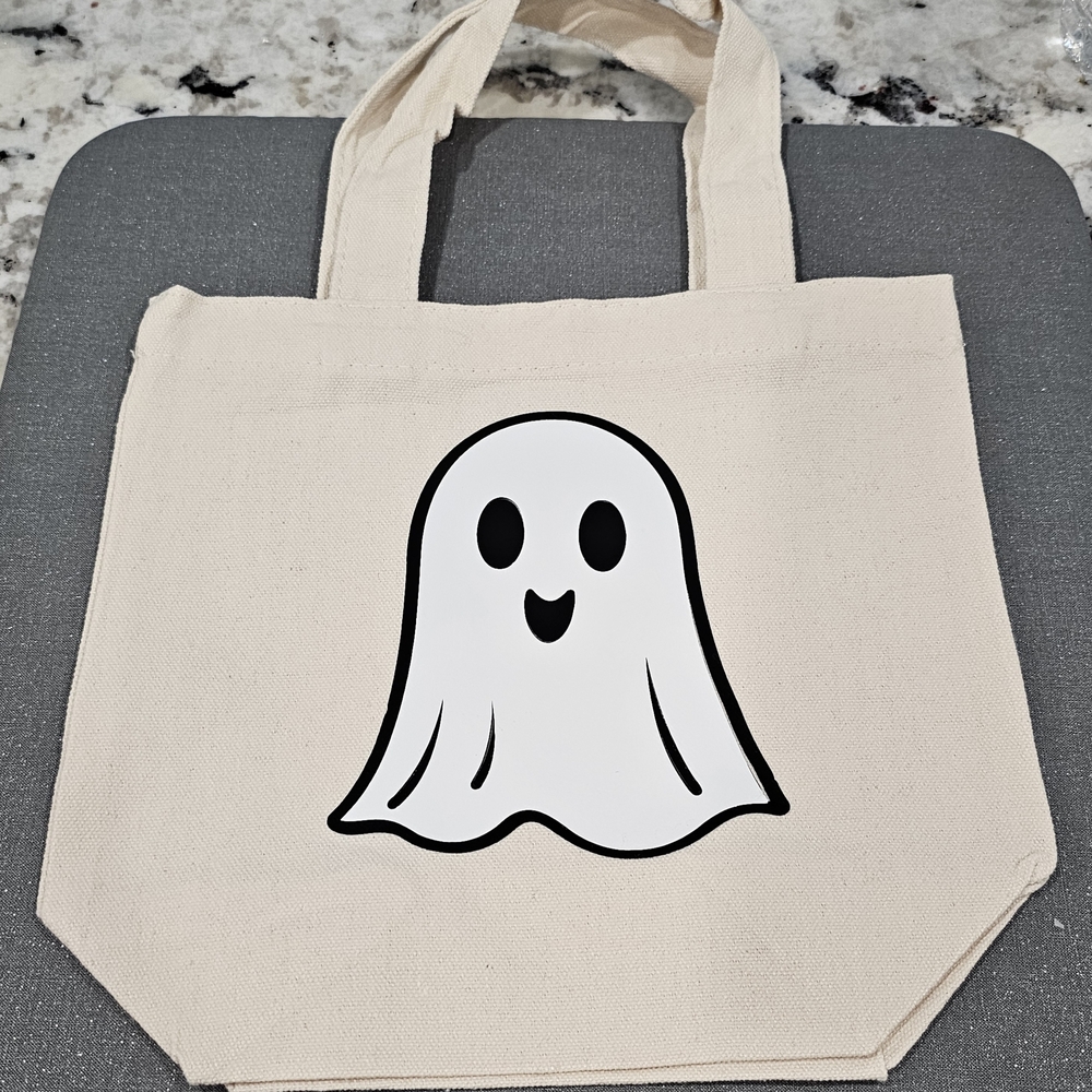 Ghost Canvas Tiny Tote Bag